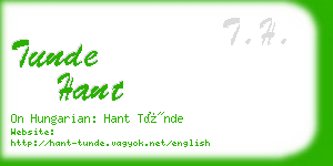 tunde hant business card